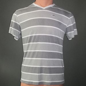 Ecko Unltd, Shirt, Size XL, Striped Gray/White